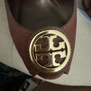 Tory Burch Brown Wedges Open-toe shoes, size 7